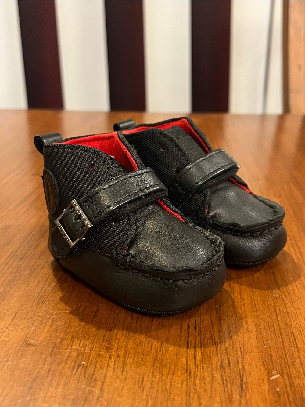 Polo Ralph Lauren Ranger Crib Shoes Booties black Baby Infant Boys Girls Size 0
